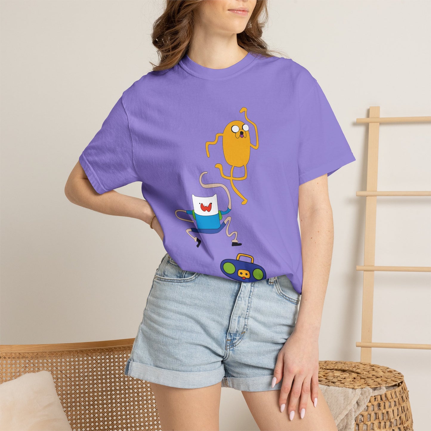 Adventure Time Dance Party T-Shirt — Jake & Radio Cartoon Tee
