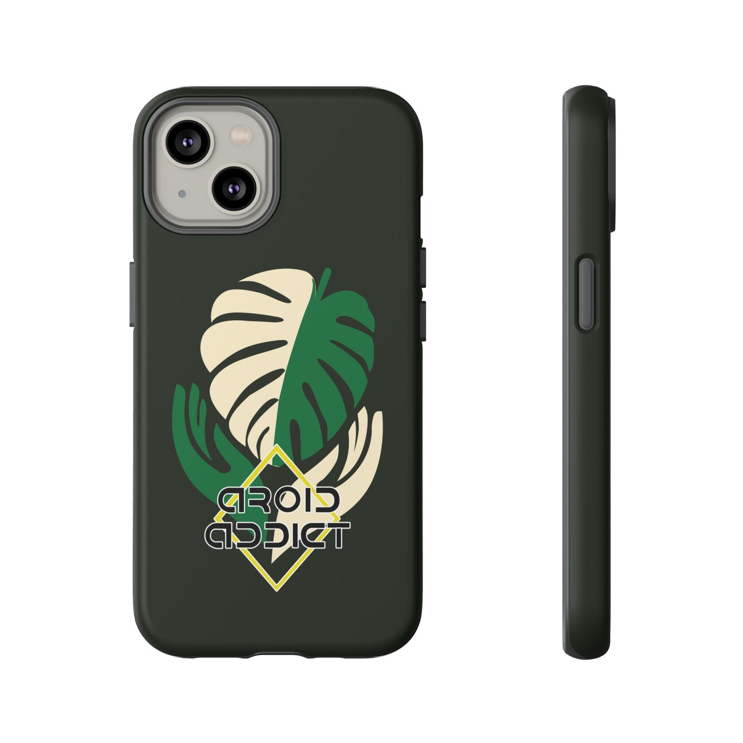 Phone Case — 'Droid Addict' Tropical Monstera Protective Case