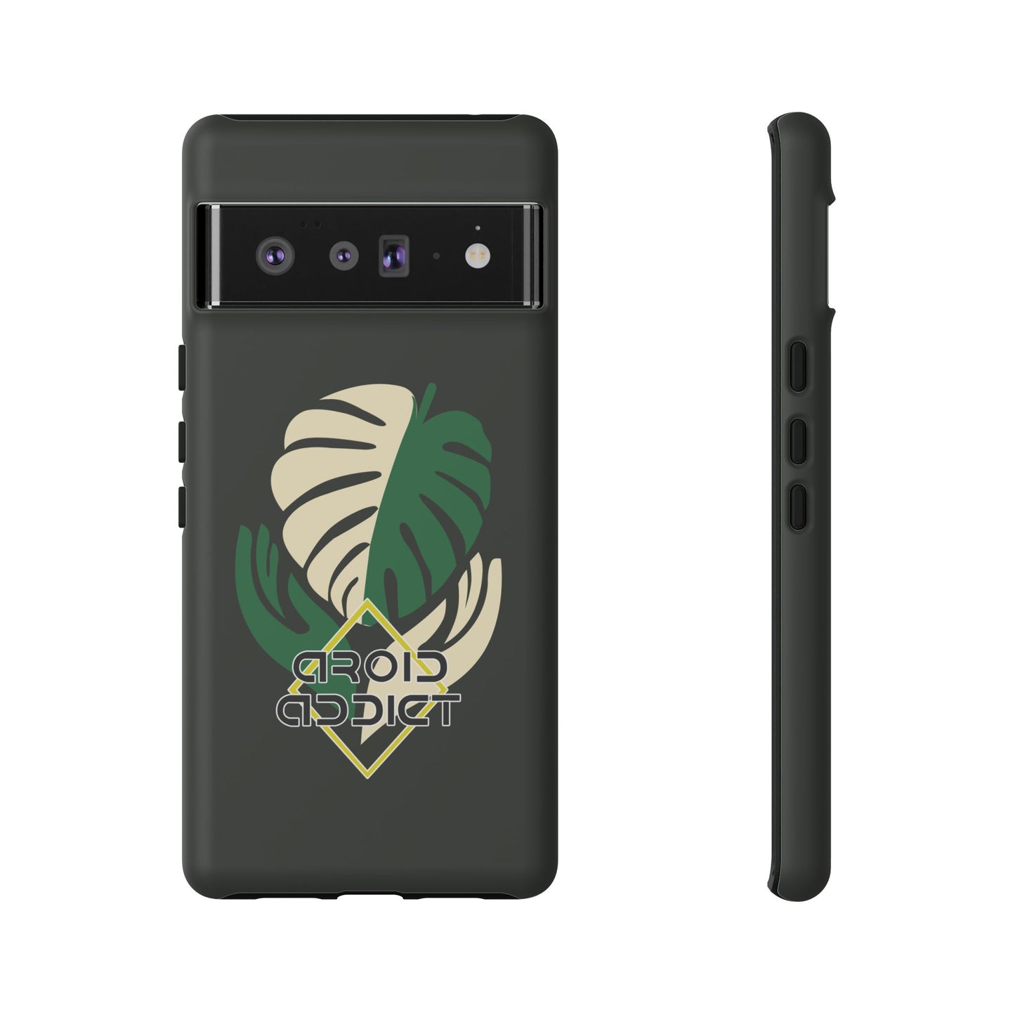 Phone Case — 'Droid Addict' Tropical Monstera Protective Case