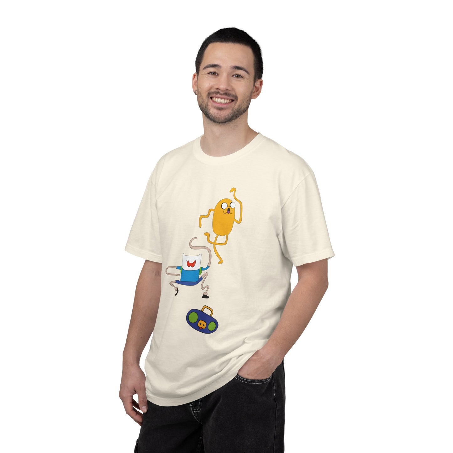 Adventure Time Dance Party T-Shirt — Jake & Radio Cartoon Tee