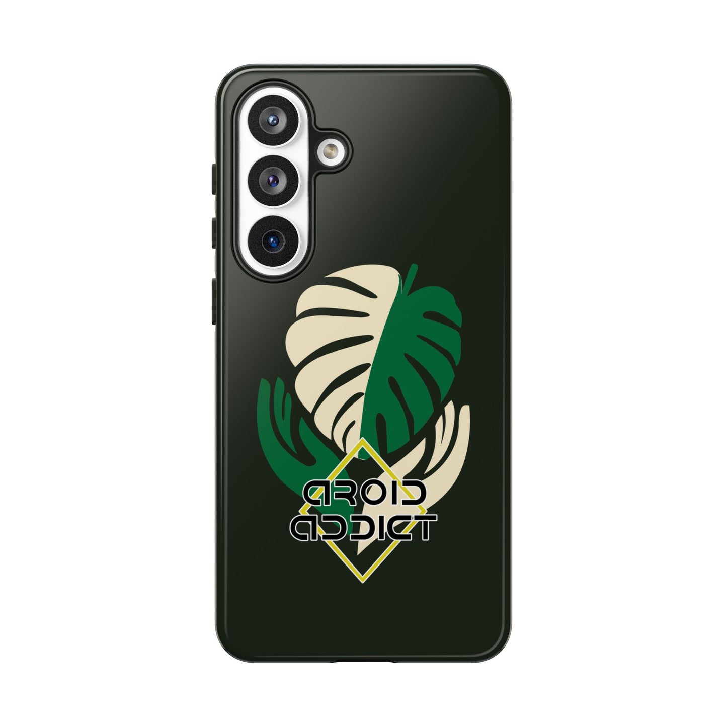 Phone Case — 'Droid Addict' Tropical Monstera Protective Case