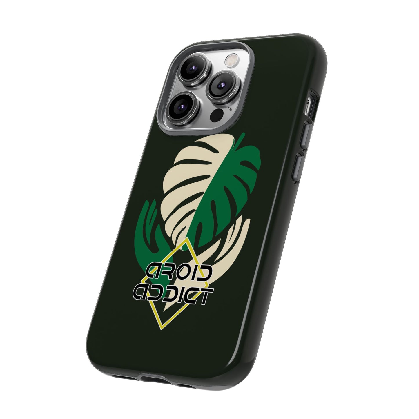 Phone Case — 'Droid Addict' Tropical Monstera Protective Case