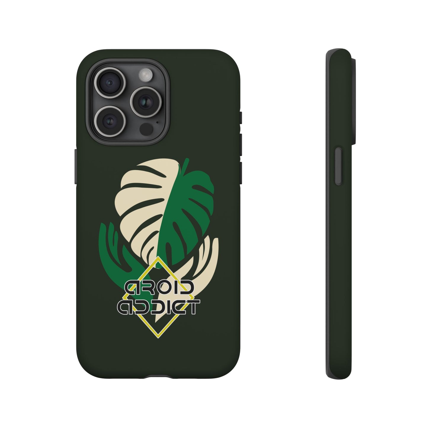 Phone Case — 'Droid Addict' Tropical Monstera Protective Case