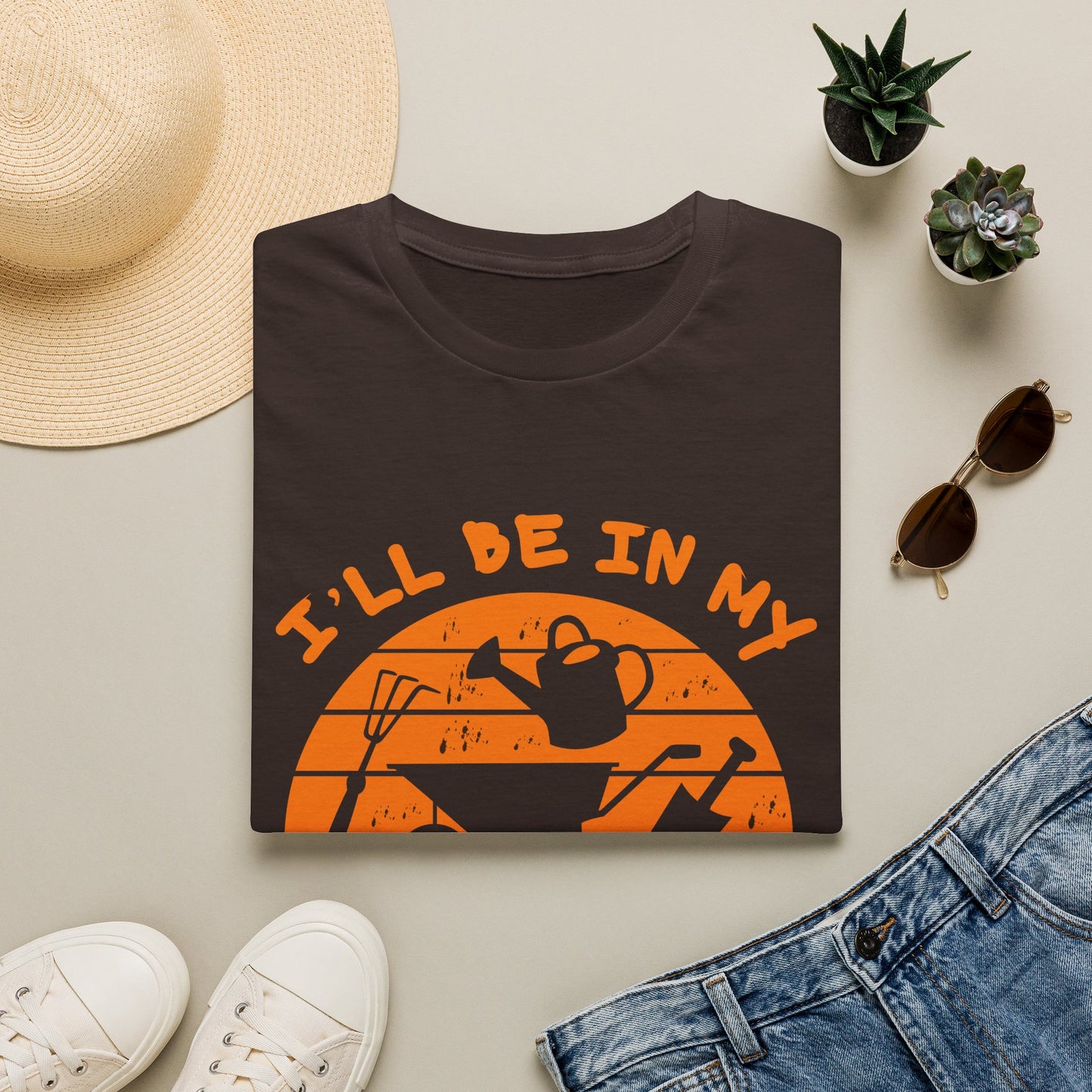 I'll Be In My Office T-Shirt — Funny Gardening Tee with Watering Can