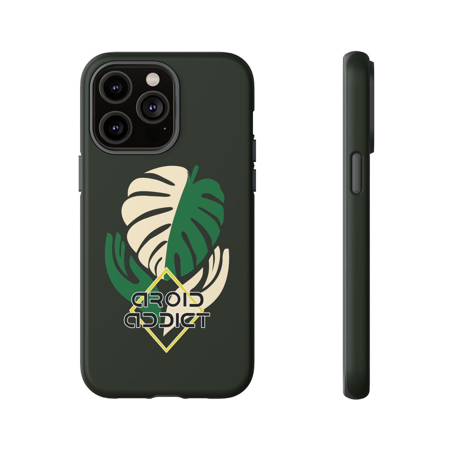 Phone Case — 'Droid Addict' Tropical Monstera Protective Case