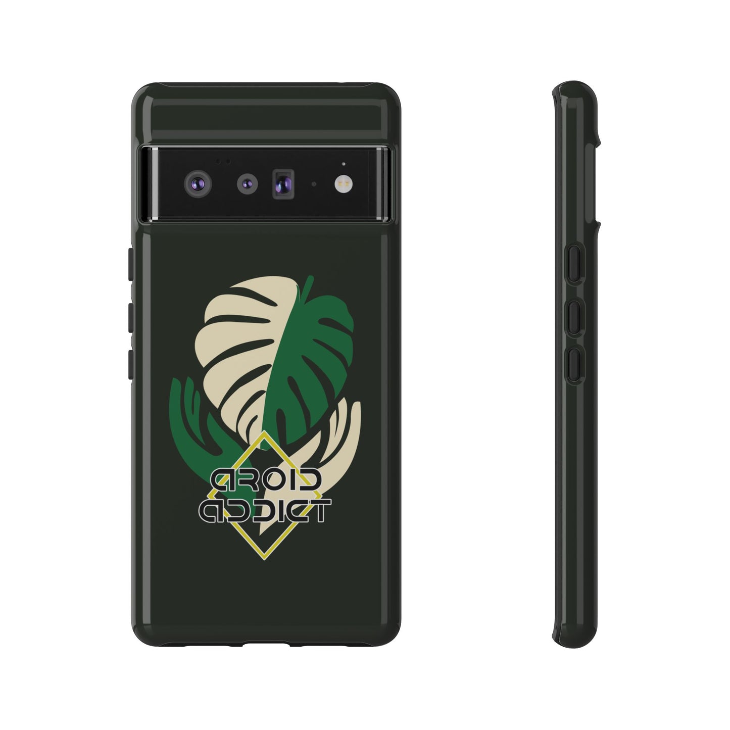 Phone Case — 'Droid Addict' Tropical Monstera Protective Case