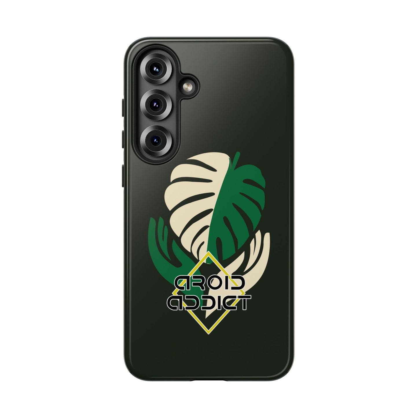 Phone Case — 'Droid Addict' Tropical Monstera Protective Case