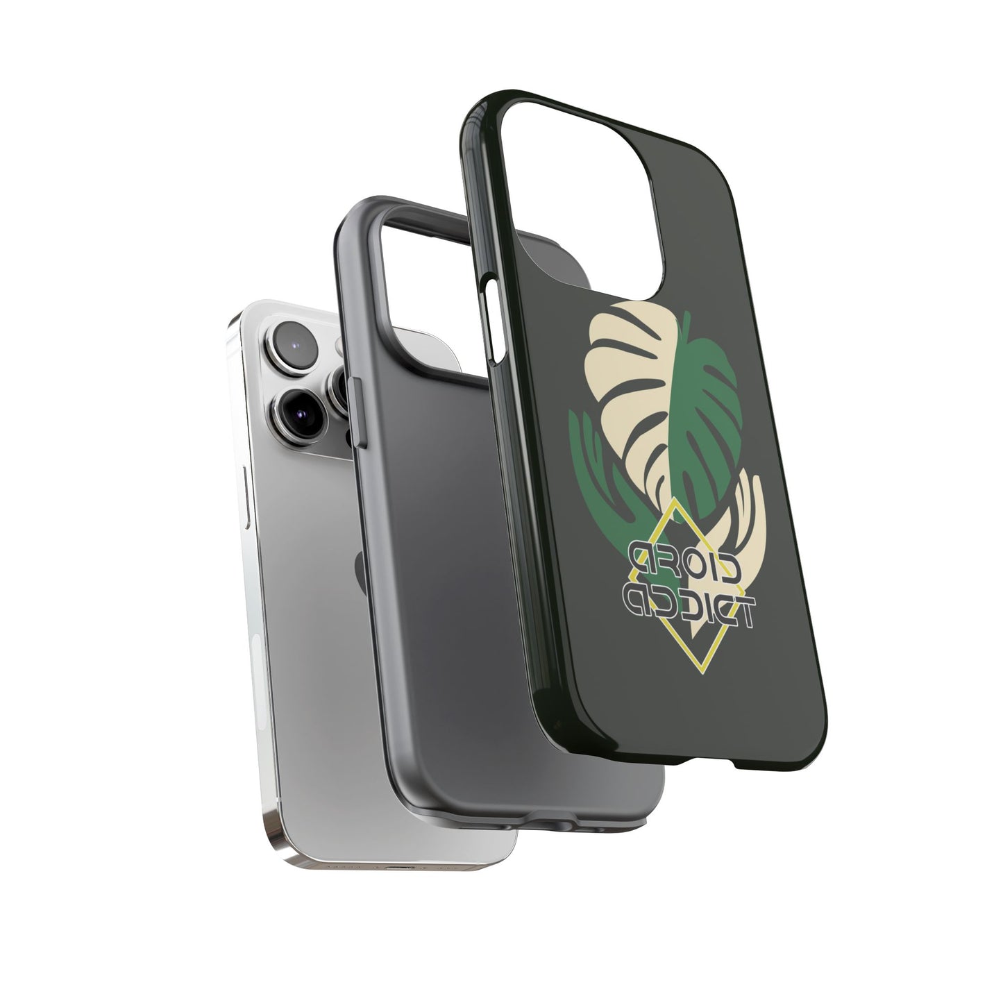 Phone Case — 'Droid Addict' Tropical Monstera Protective Case