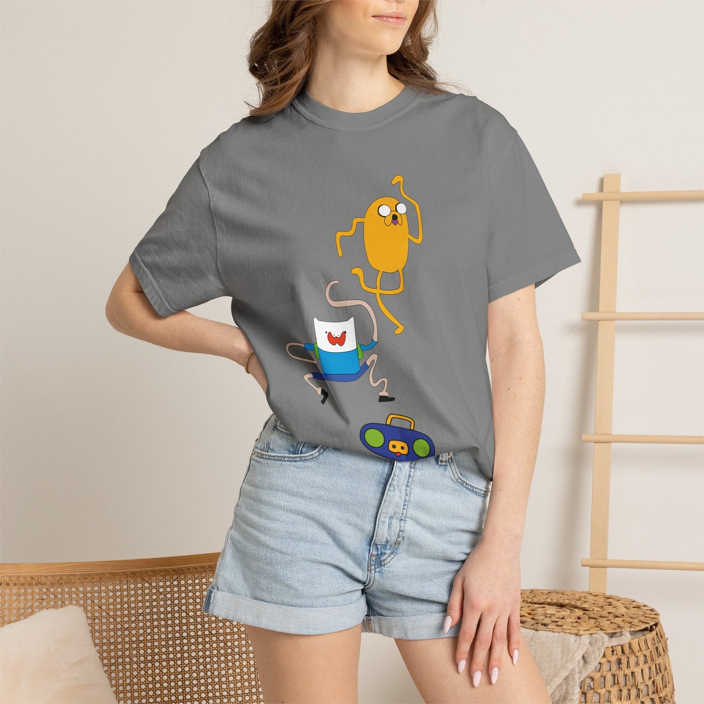 Adventure Time Dance Party T-Shirt — Jake & Radio Cartoon Tee