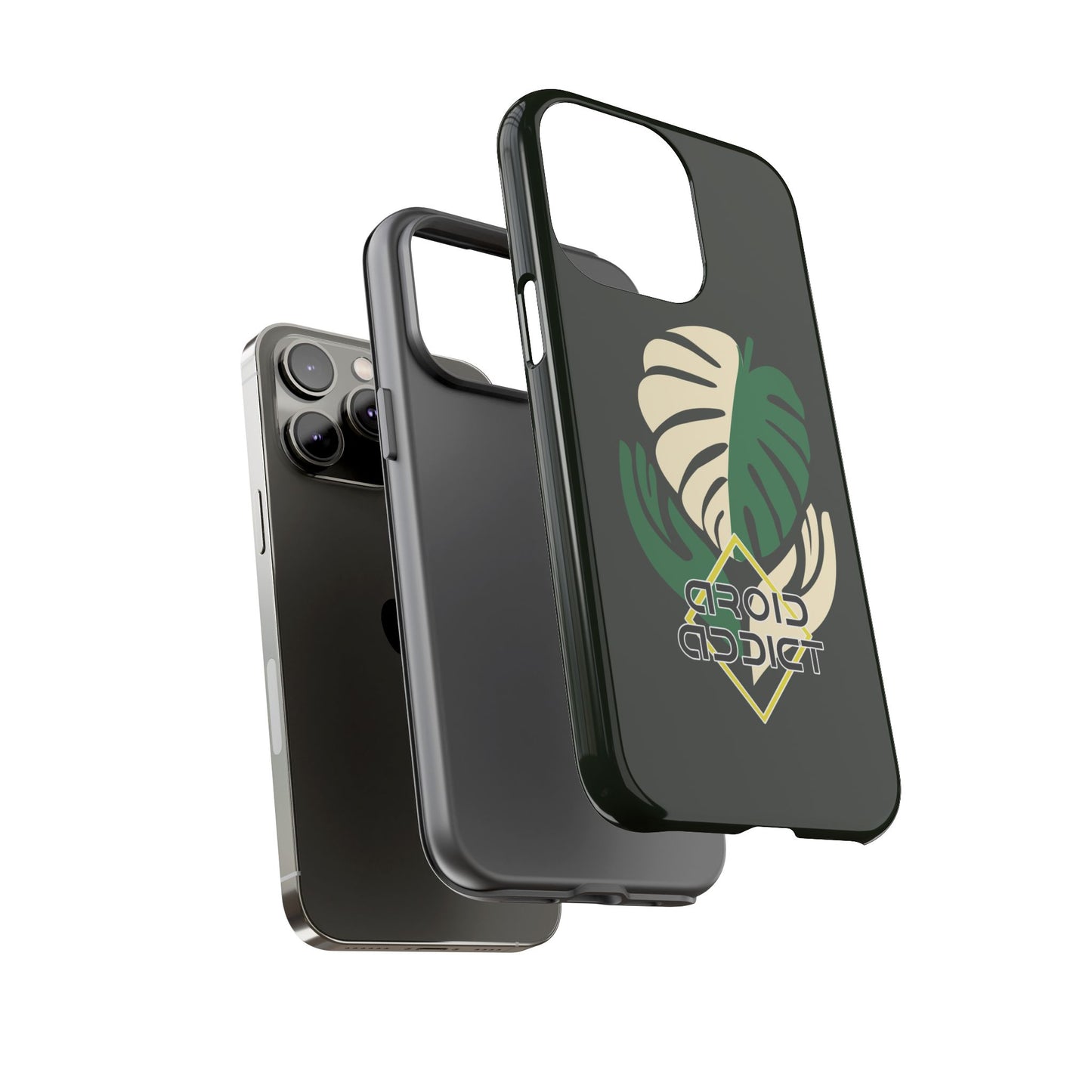 Phone Case — 'Droid Addict' Tropical Monstera Protective Case