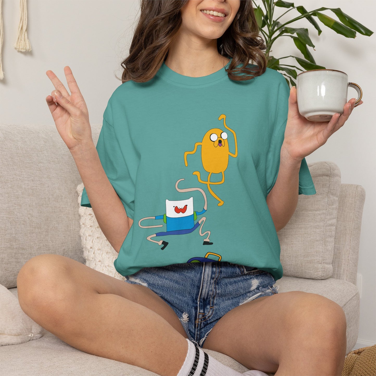 Adventure Time Dance Party T-Shirt — Jake & Radio Cartoon Tee