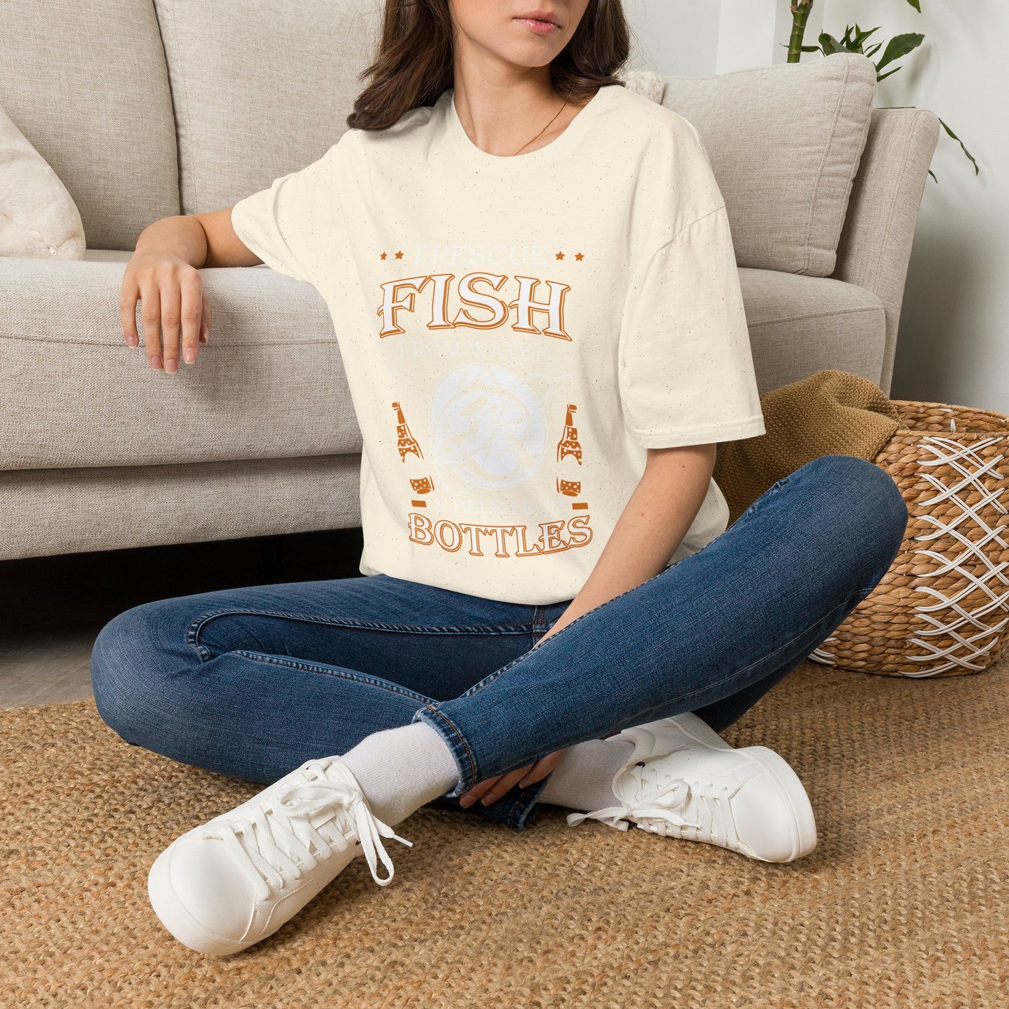 I Rescue Fish from Water & Beer from Bottles T-Shirt — Funny Fisherman Tee