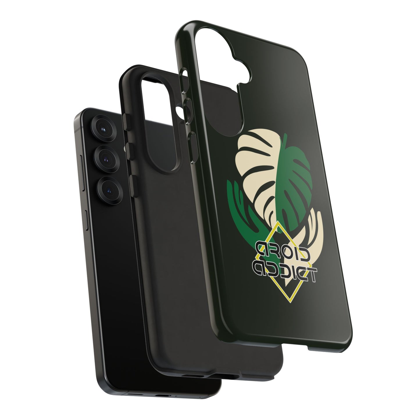Phone Case — 'Droid Addict' Tropical Monstera Protective Case