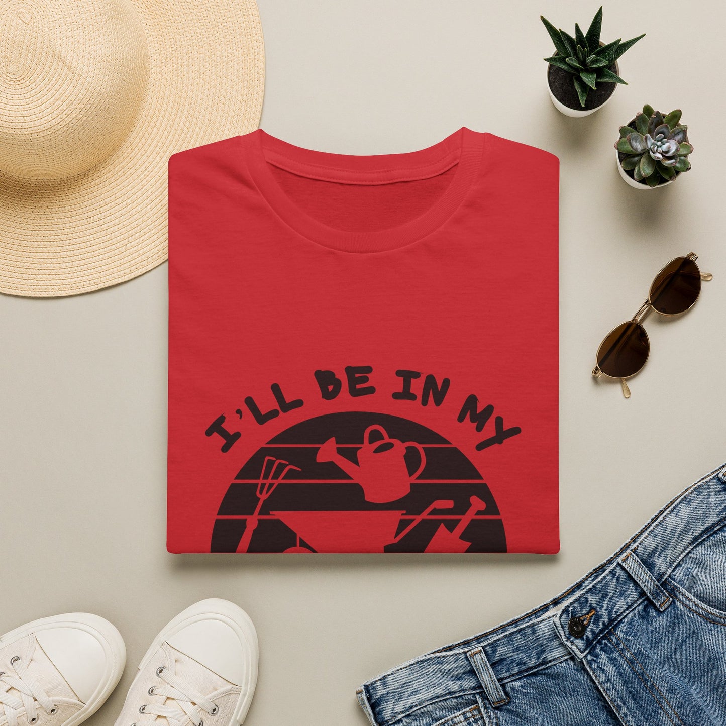 Garden Office T-Shirt — "I'll Be In My Office" Plant & Watering Can Tee