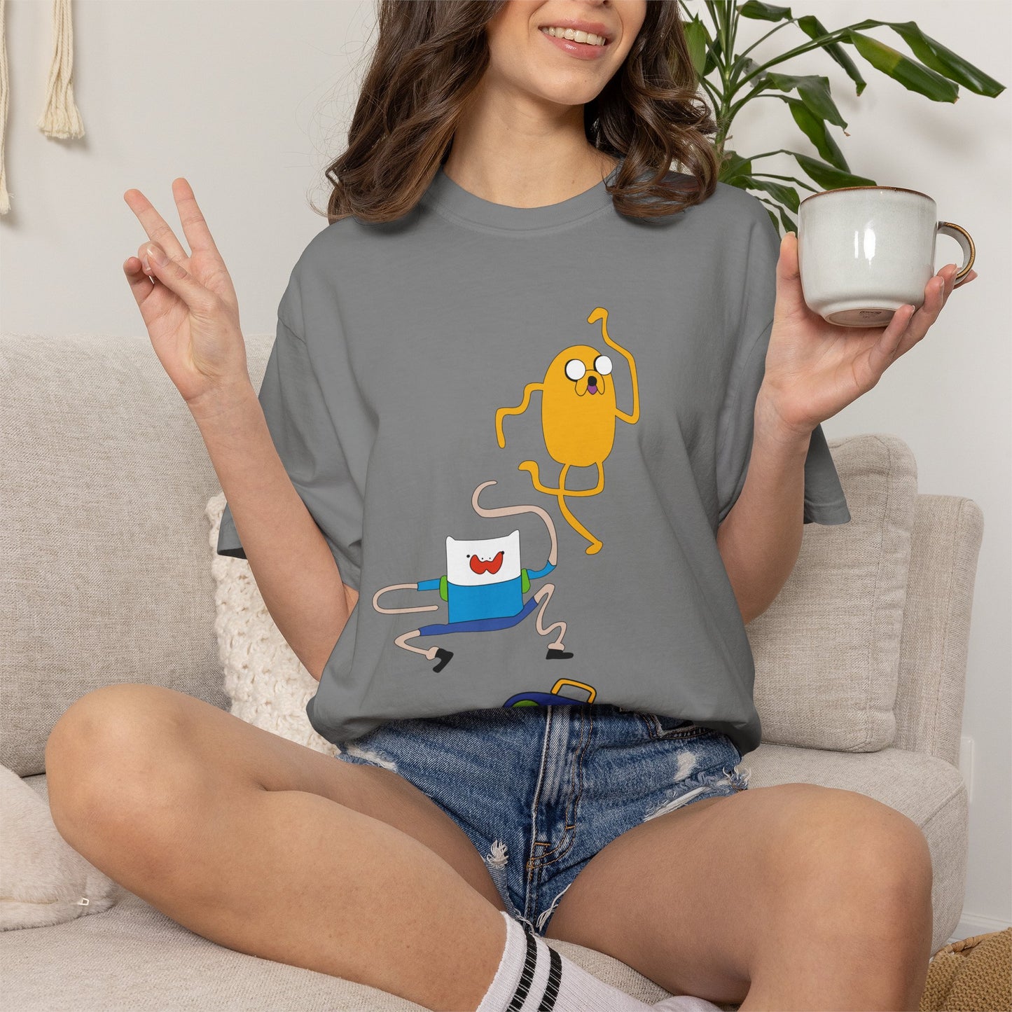 Adventure Time Dance Party T-Shirt — Jake & Radio Cartoon Tee