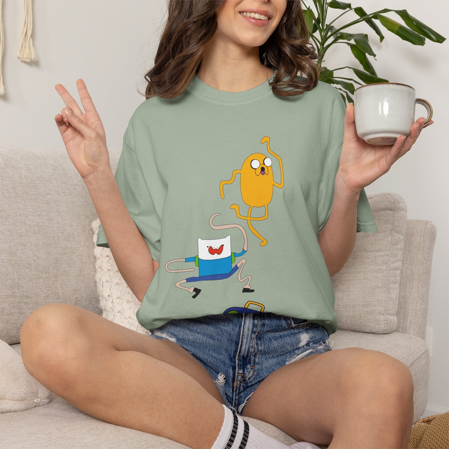 Adventure Time Dance Party T-Shirt — Jake & Radio Cartoon Tee