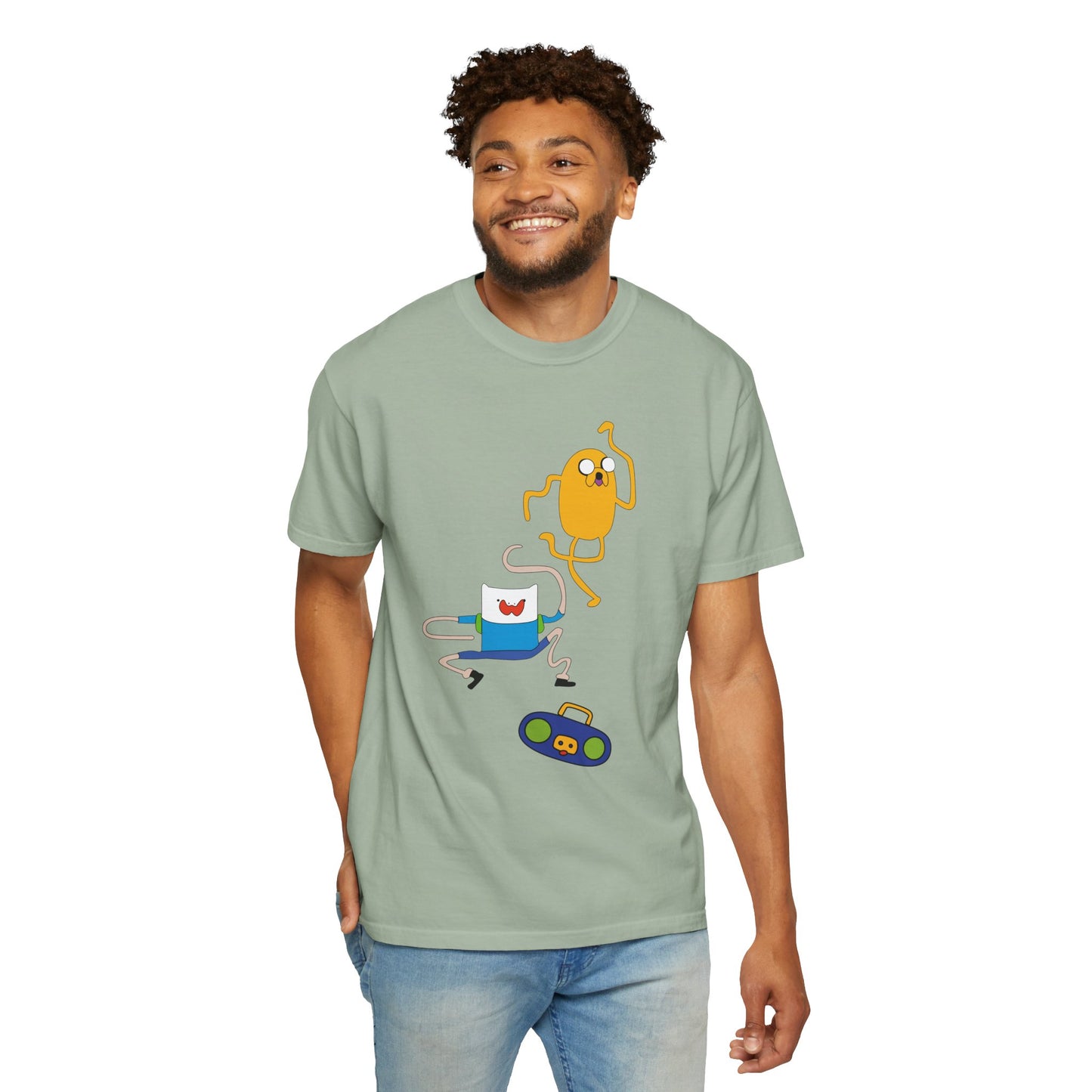 Adventure Time Dance Party T-Shirt — Jake & Radio Cartoon Tee