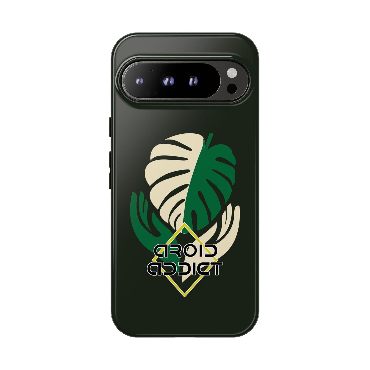 Phone Case — 'Droid Addict' Tropical Monstera Protective Case
