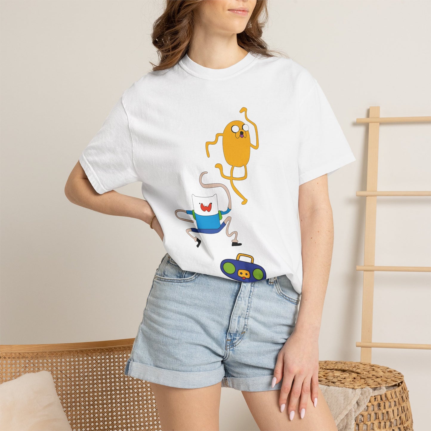 Adventure Time Dance Party T-Shirt — Jake & Radio Cartoon Tee