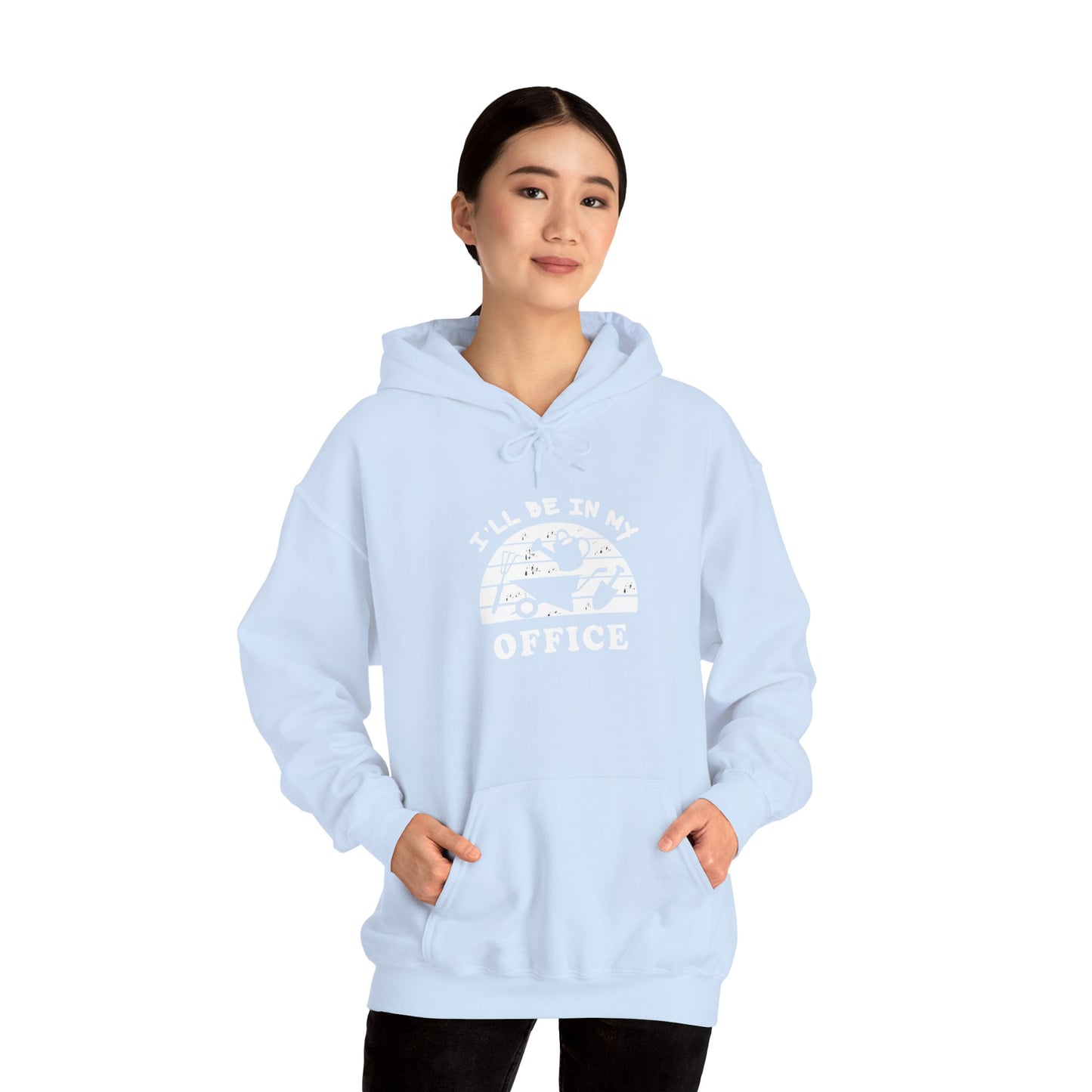 Hoodie — “I’ll Be In My Office” Cat Van Graphic Hoodie