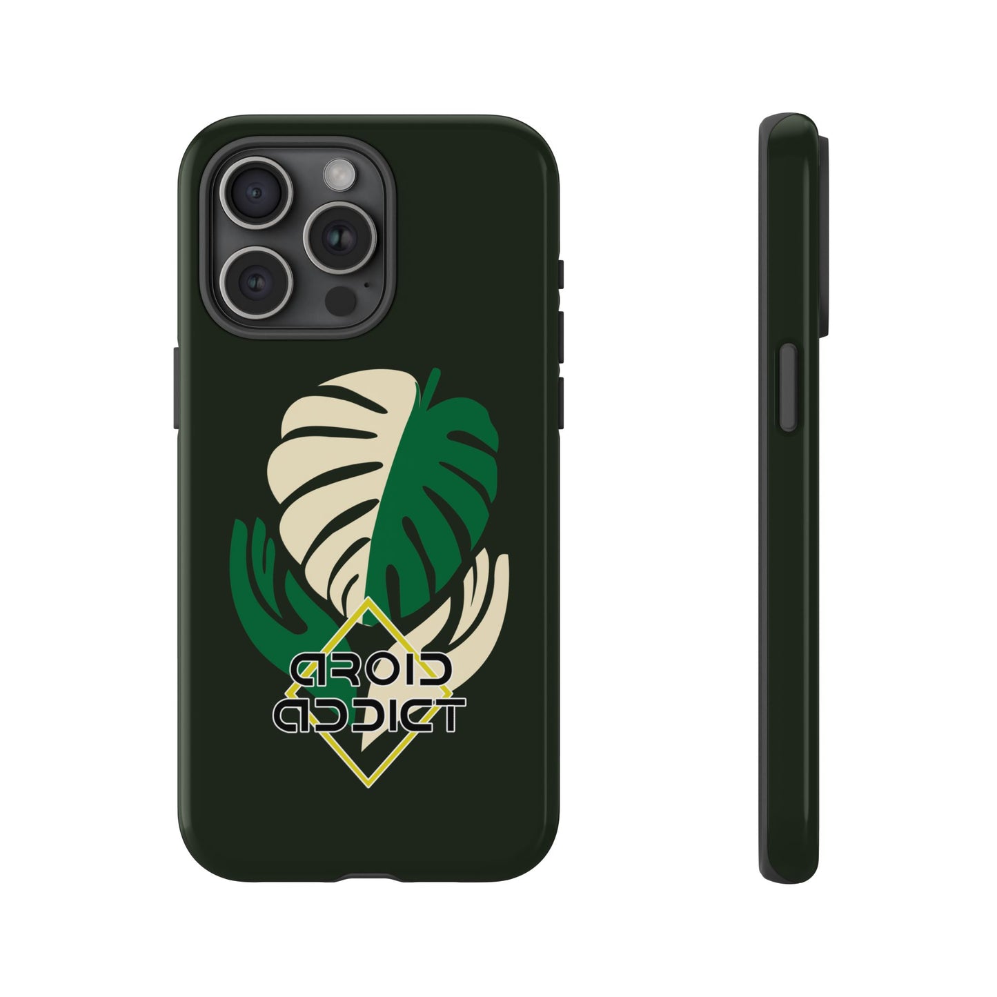 Phone Case — 'Droid Addict' Tropical Monstera Protective Case