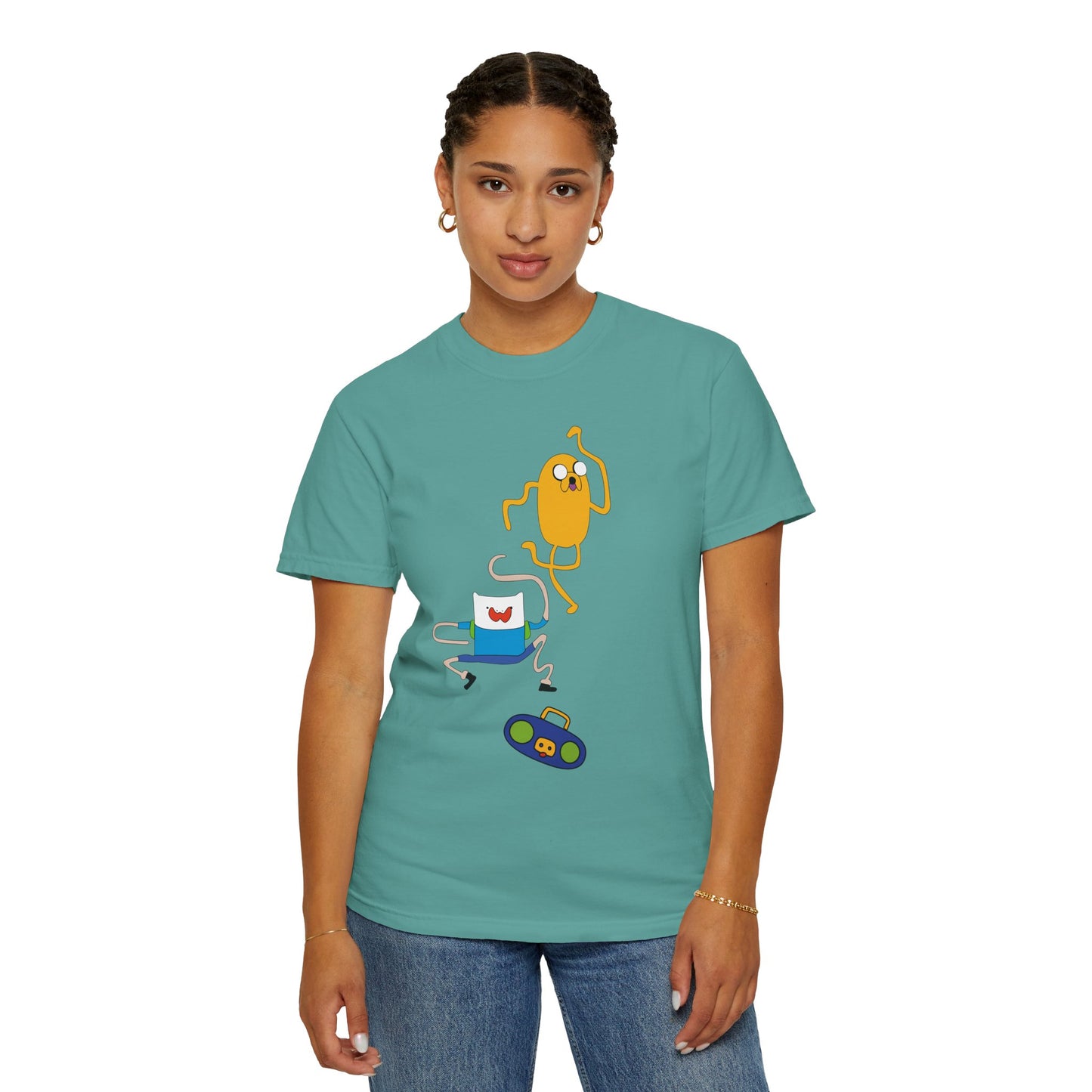 Adventure Time Dance Party T-Shirt — Jake & Radio Cartoon Tee