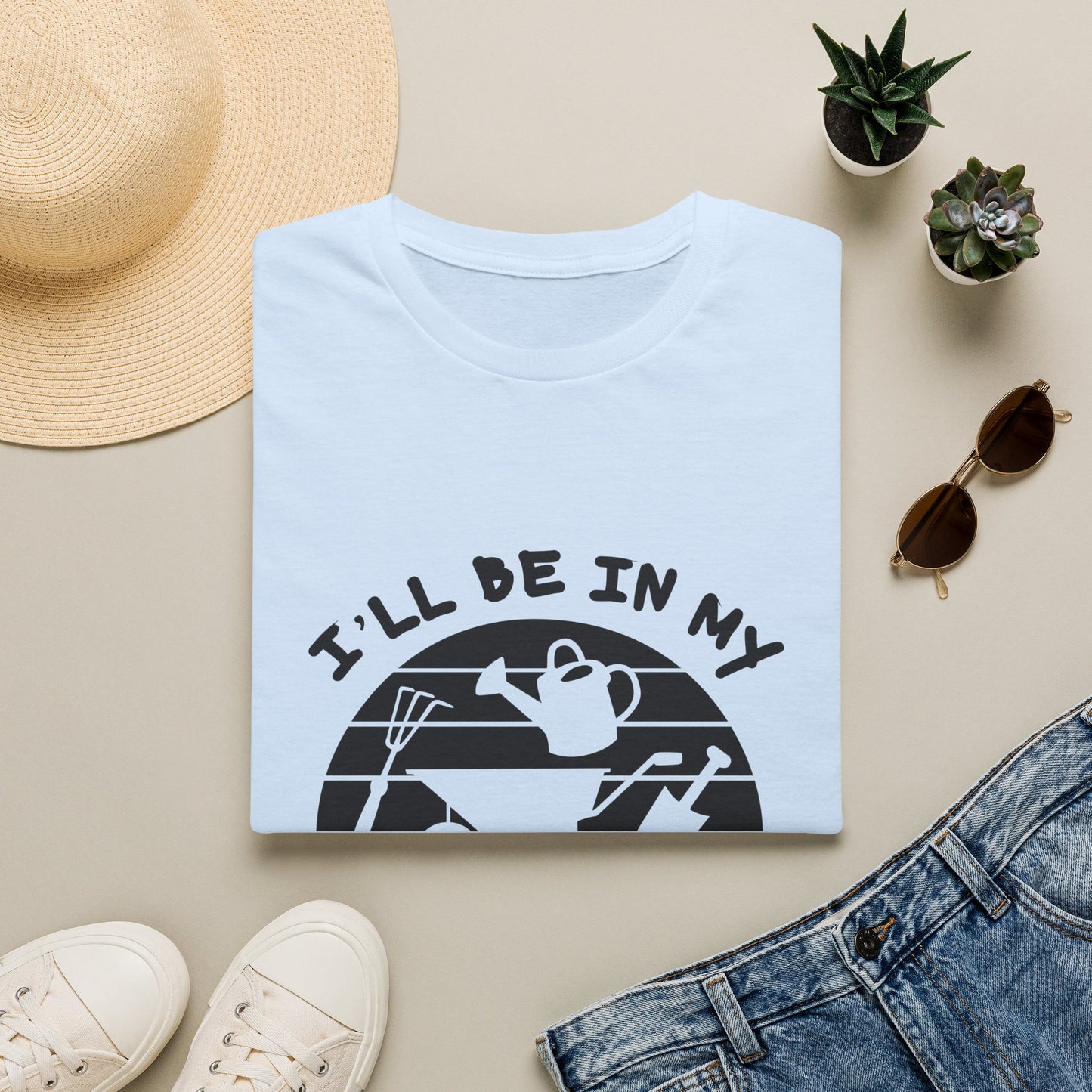 Garden Office T-Shirt — "I'll Be In My Office" Plant & Watering Can Tee