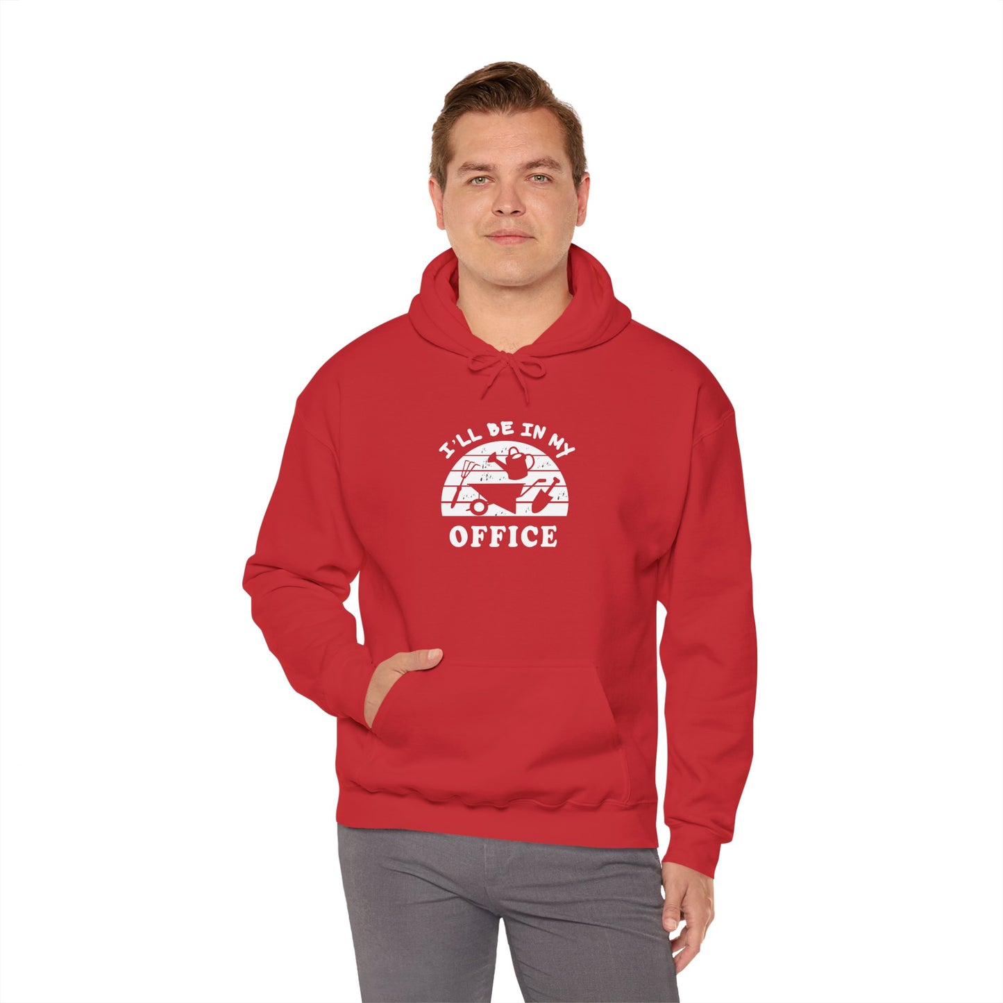 Hoodie — “I’ll Be In My Office” Cat Van Graphic Hoodie