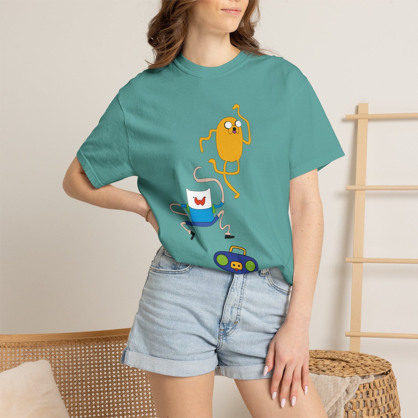 Adventure Time Dance Party T-Shirt — Jake & Radio Cartoon Tee
