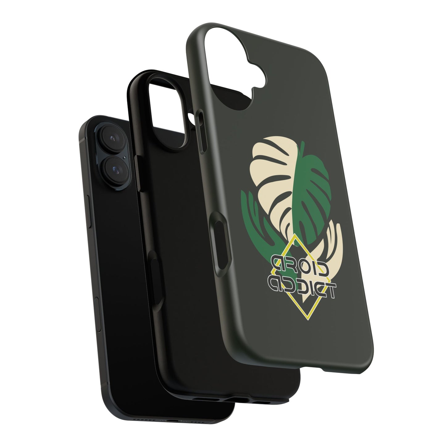 Phone Case — 'Droid Addict' Tropical Monstera Protective Case
