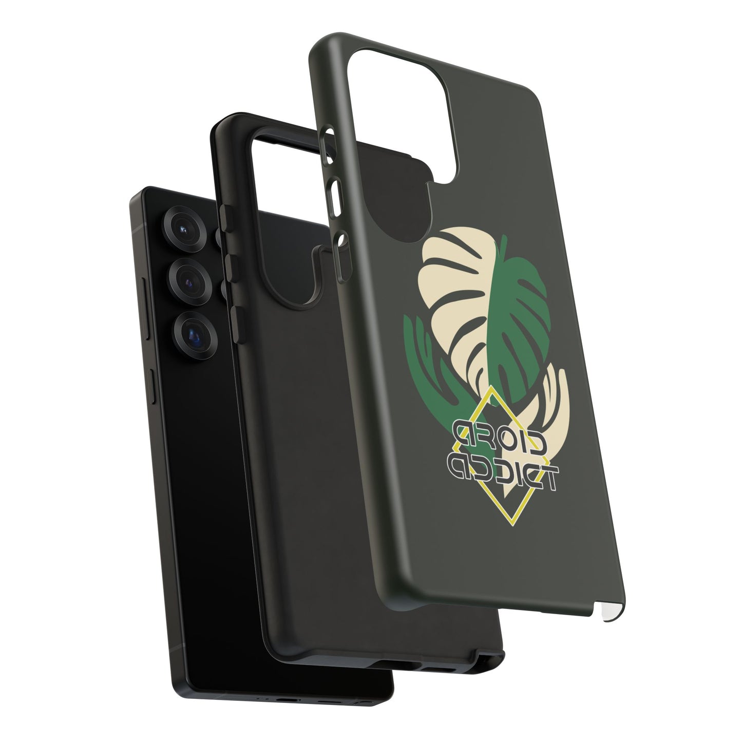Phone Case — 'Droid Addict' Tropical Monstera Protective Case