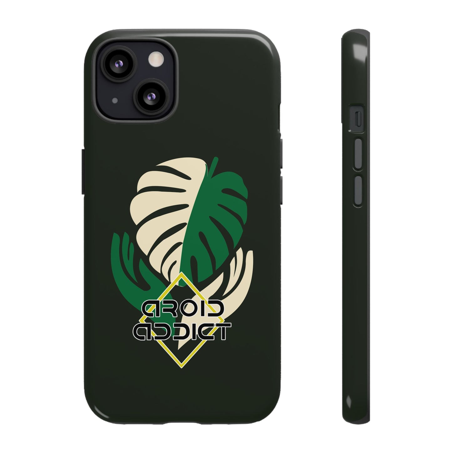 Phone Case — 'Droid Addict' Tropical Monstera Protective Case
