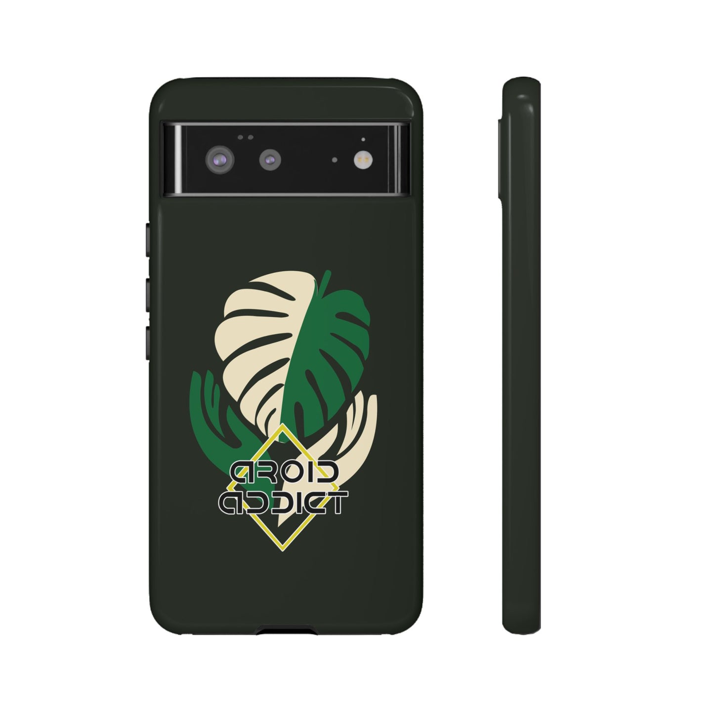 Phone Case — 'Droid Addict' Tropical Monstera Protective Case