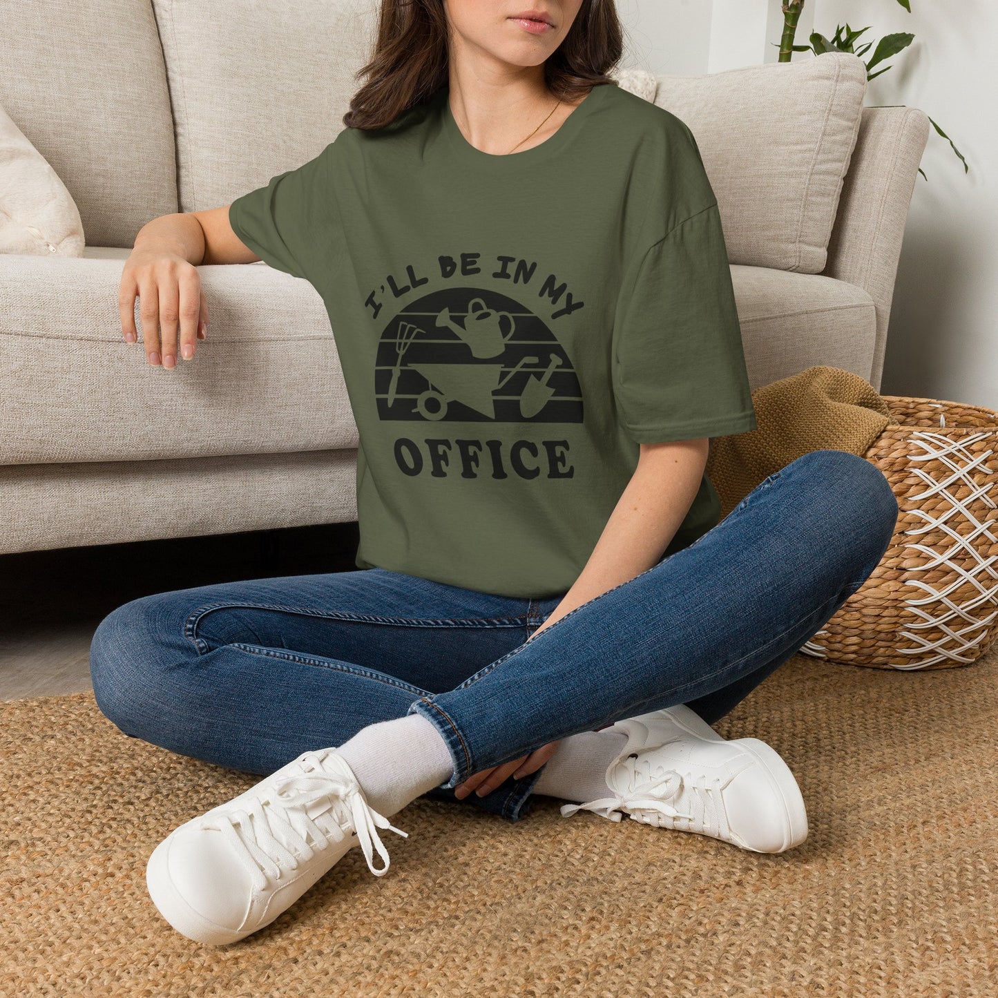 Garden Office T-Shirt — "I'll Be In My Office" Plant & Watering Can Tee