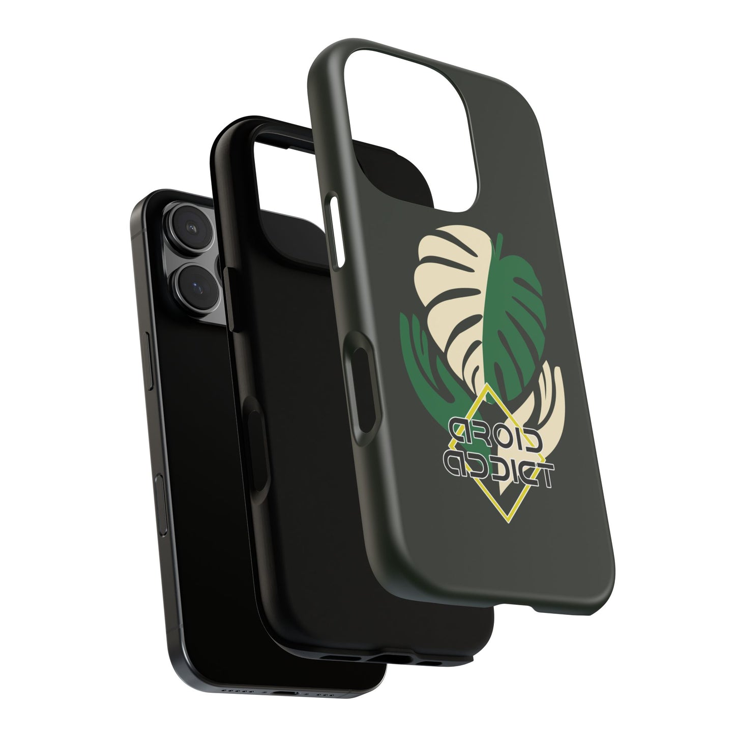 Phone Case — 'Droid Addict' Tropical Monstera Protective Case