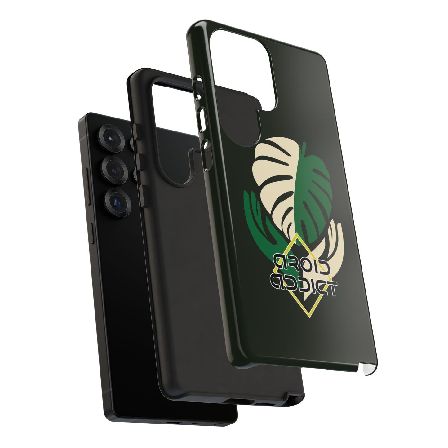 Phone Case — 'Droid Addict' Tropical Monstera Protective Case