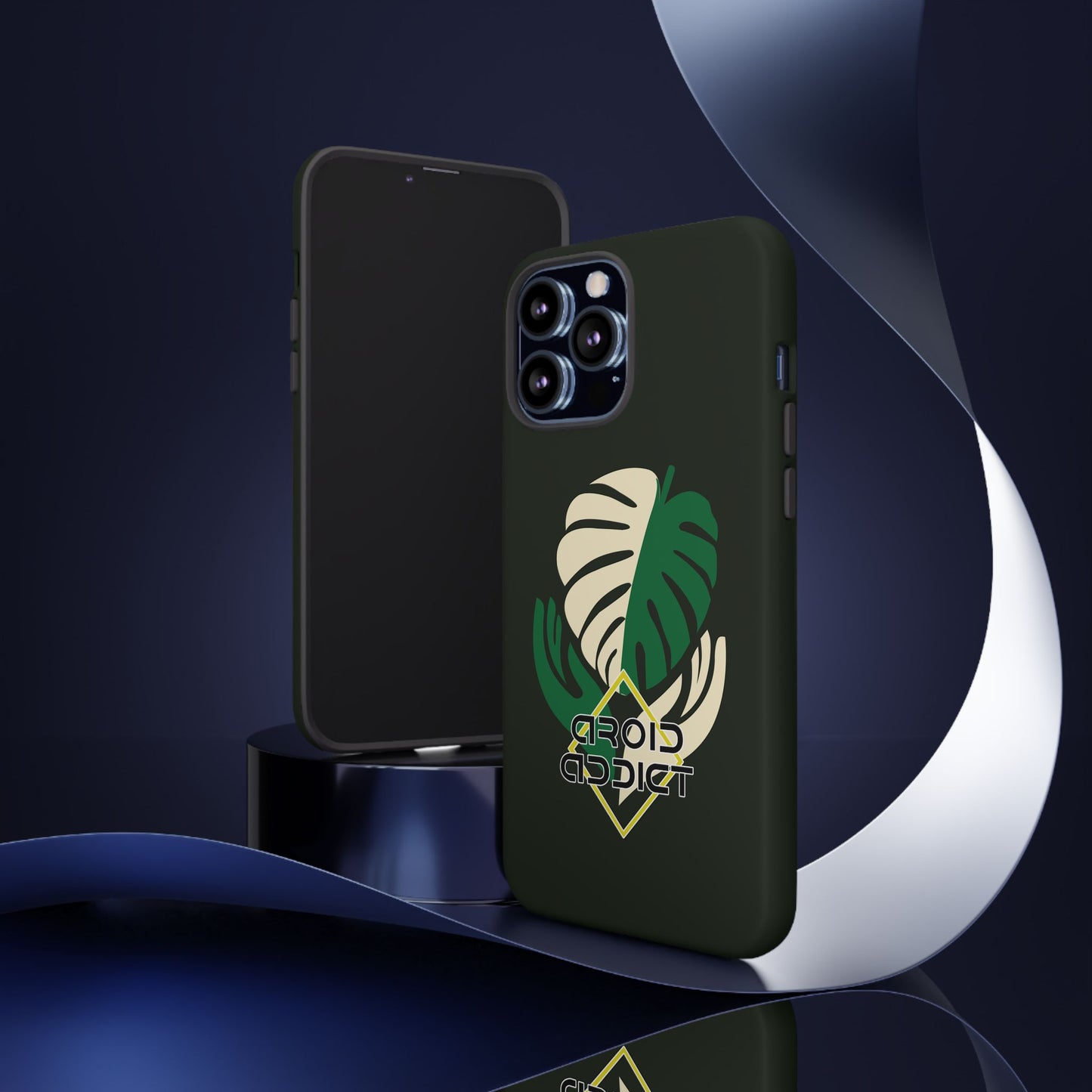 Phone Case — 'Droid Addict' Tropical Monstera Protective Case