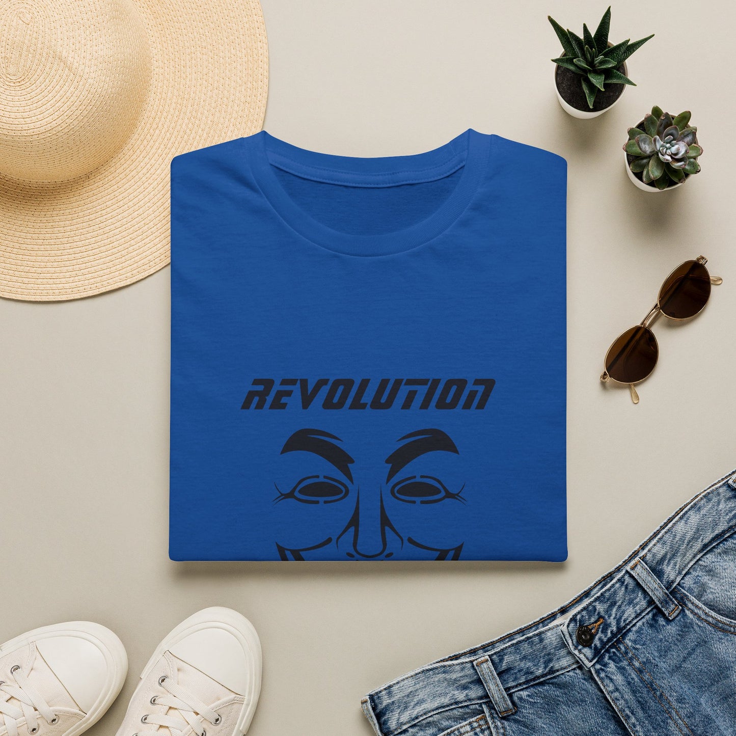 Revolution Is Coming T-Shirt — Guy Fawkes Mask Protest Tee