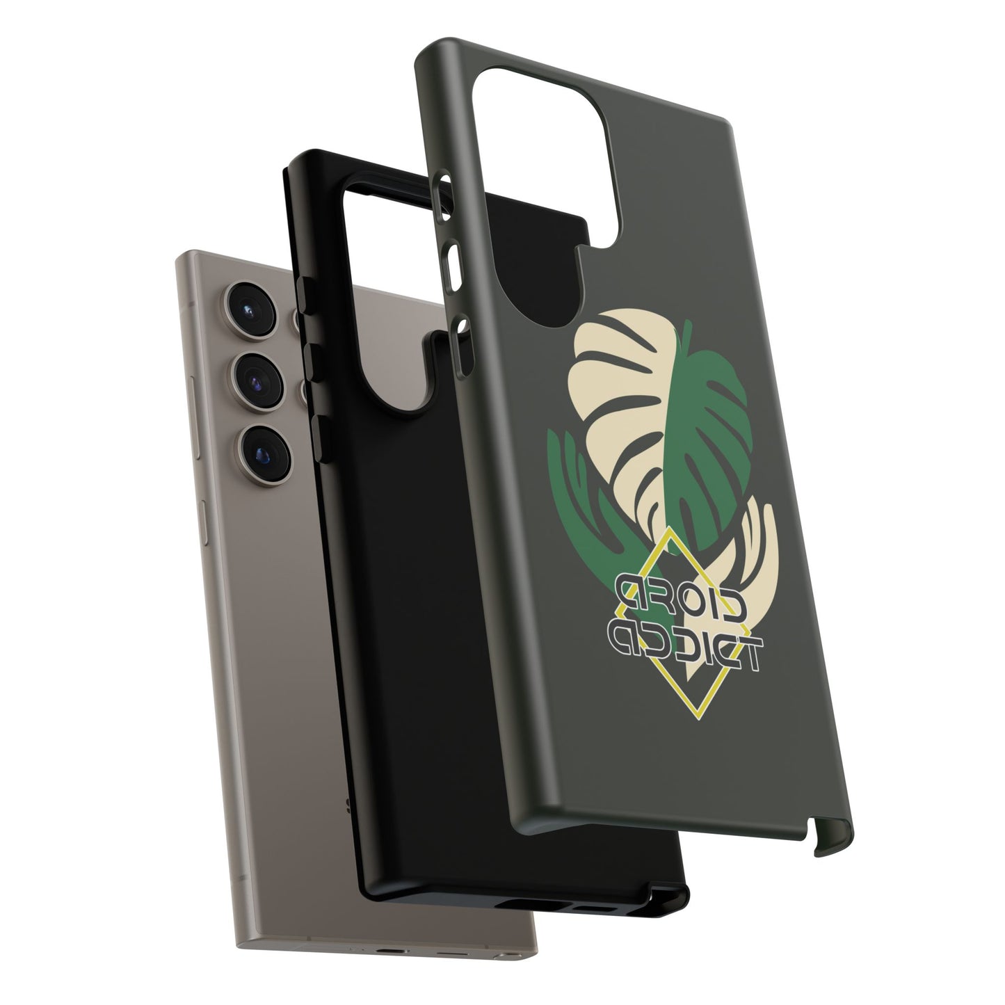 Phone Case — 'Droid Addict' Tropical Monstera Protective Case