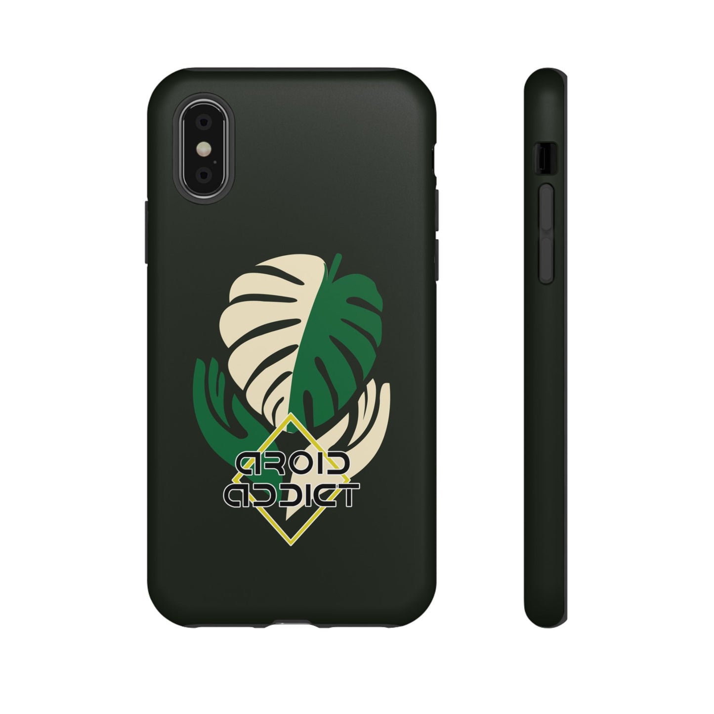 Phone Case — 'Droid Addict' Tropical Monstera Protective Case