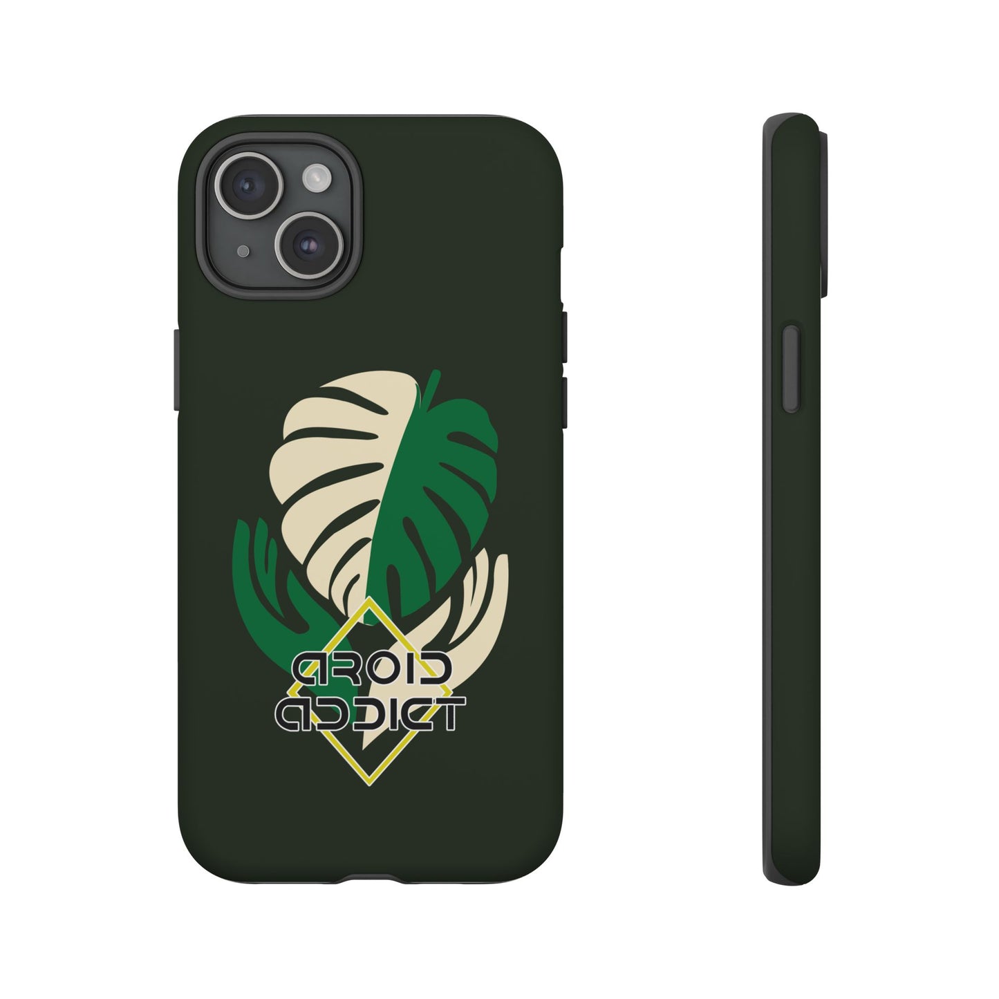 Phone Case — 'Droid Addict' Tropical Monstera Protective Case