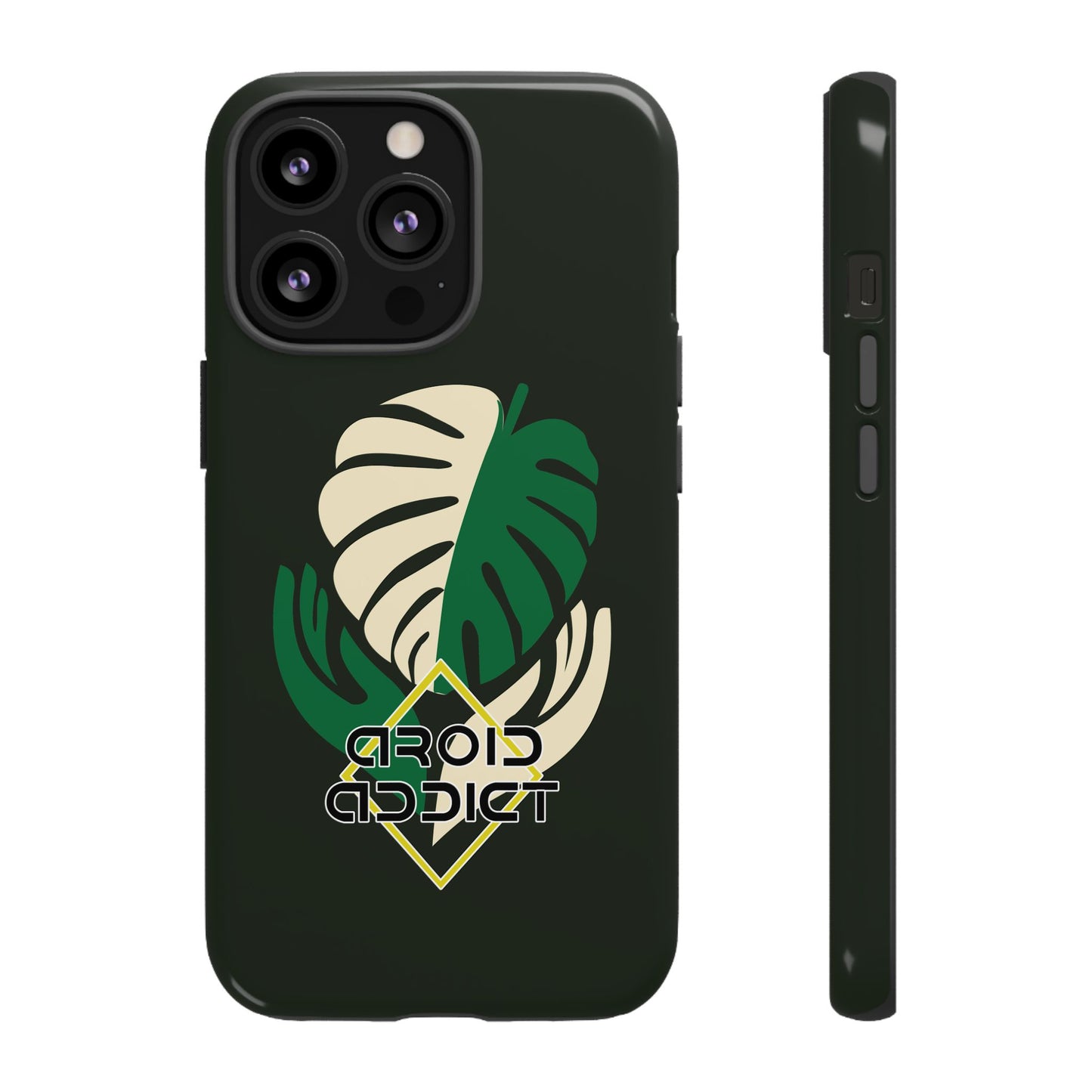 Phone Case — 'Droid Addict' Tropical Monstera Protective Case