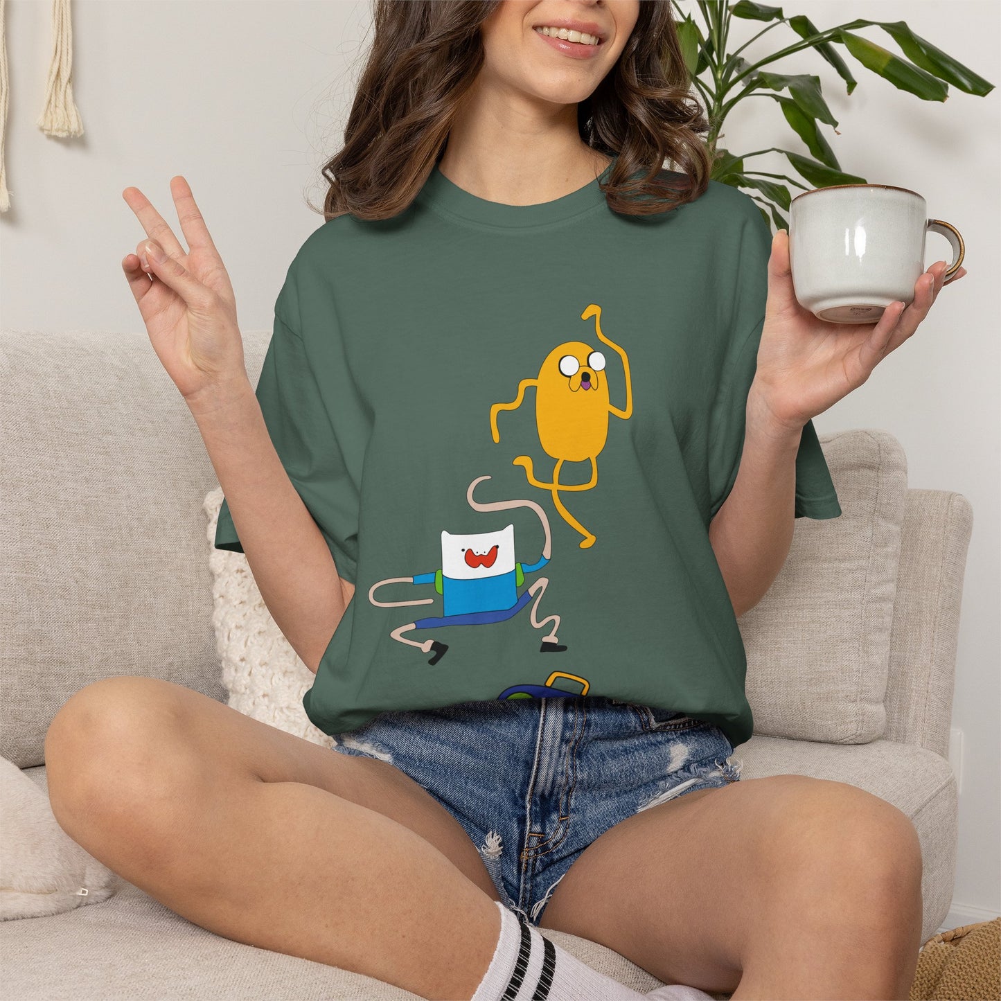 Adventure Time Dance Party T-Shirt — Jake & Radio Cartoon Tee