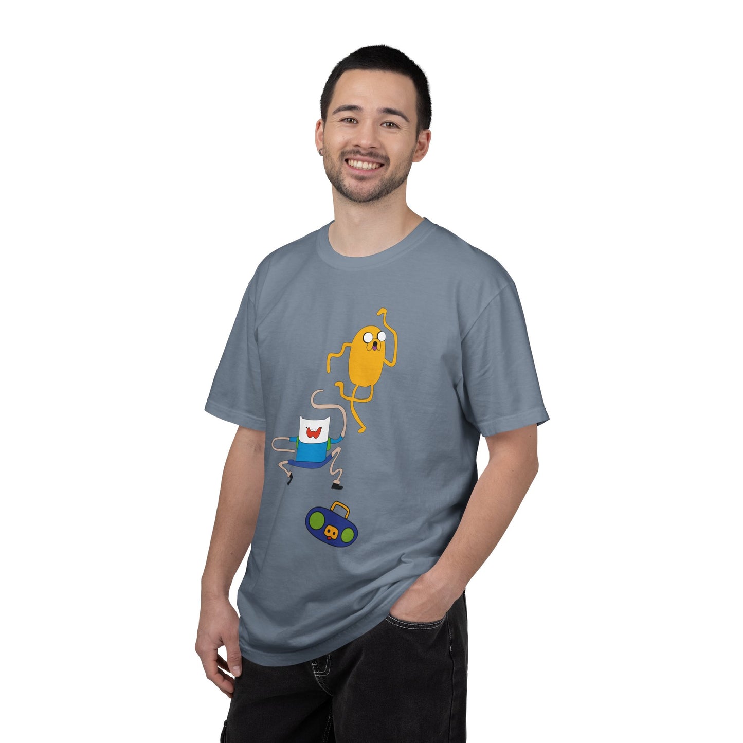 Adventure Time Dance Party T-Shirt — Jake & Radio Cartoon Tee