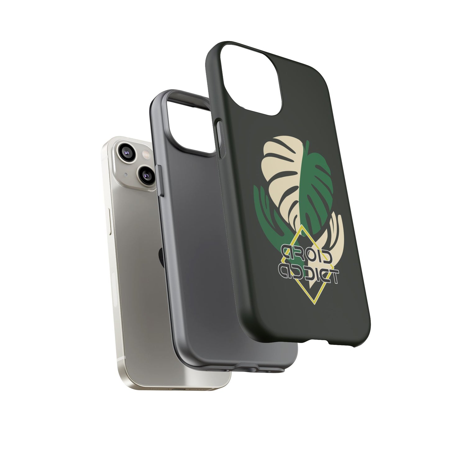Phone Case — 'Droid Addict' Tropical Monstera Protective Case