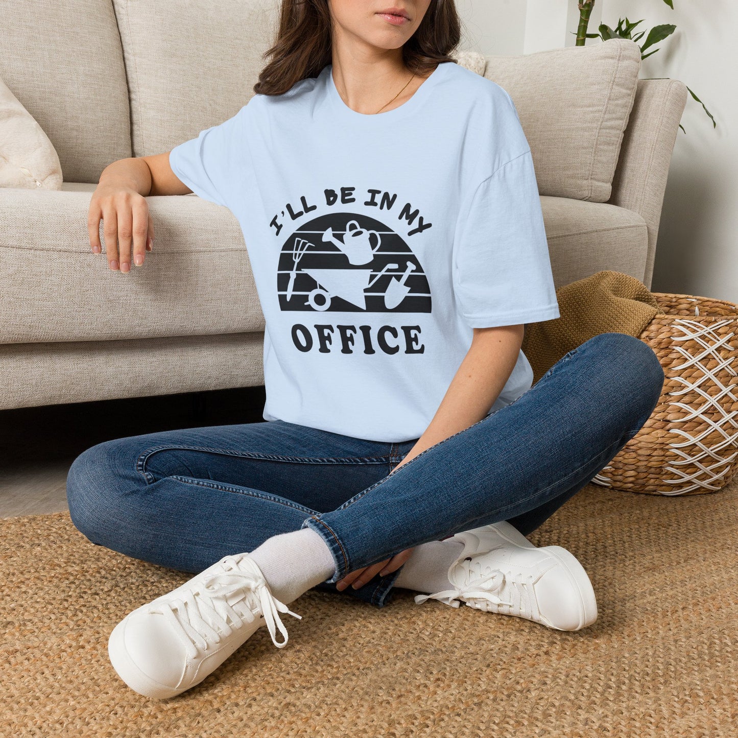 Garden Office T-Shirt — "I'll Be In My Office" Plant & Watering Can Tee