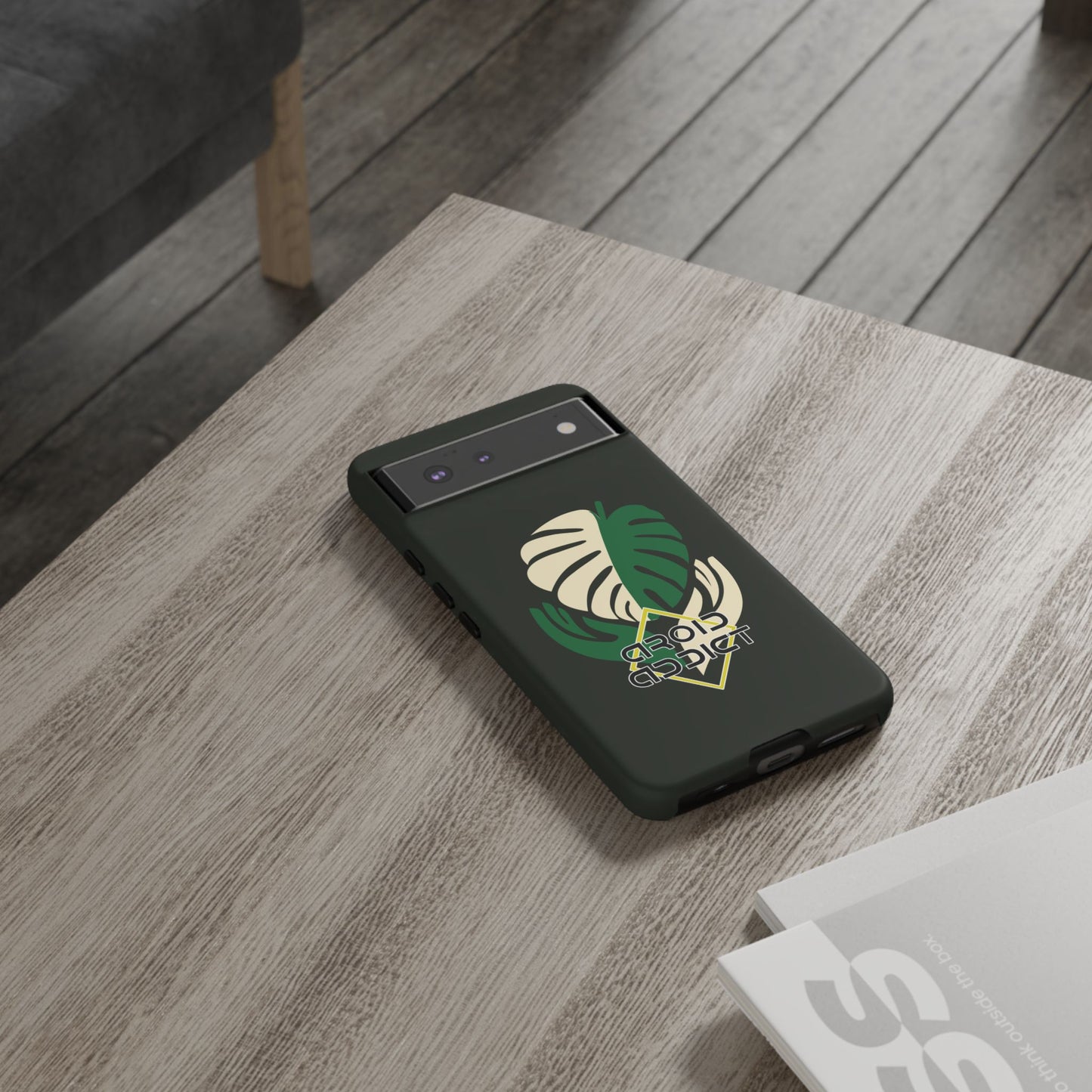 Phone Case — 'Droid Addict' Tropical Monstera Protective Case