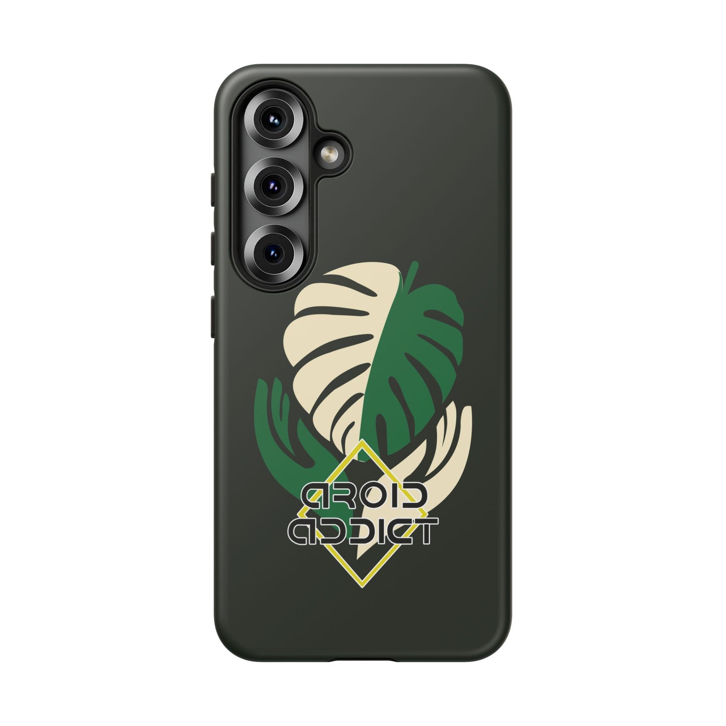 Phone Case — 'Droid Addict' Tropical Monstera Protective Case