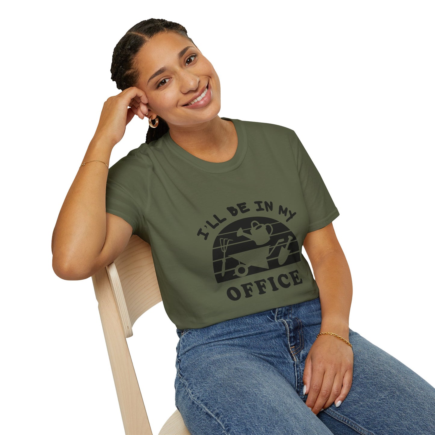 Garden Office T-Shirt — "I'll Be In My Office" Plant & Watering Can Tee