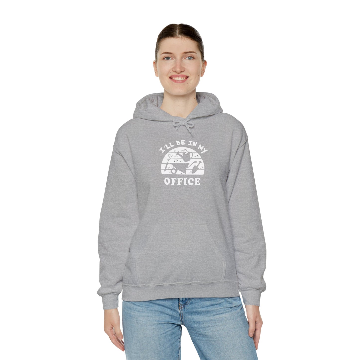Hoodie — “I’ll Be In My Office” Cat Van Graphic Hoodie